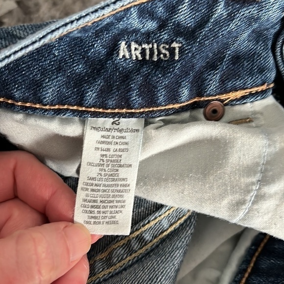 American Eagle Next Level Low-Rise Artist Crop Jean Size 2 - Picture 7 of 9